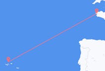 Flights from Brest, France to Graciosa, Portugal