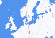 Flights from Trondheim, Norway to Linz, Austria