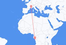 Flyreiser fra Pointe-Noire, Kongo-Brazzaville til Marseille, Frankrike