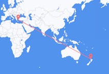 Vluchten van Auckland, Nieuw-Zeeland naar Ikaria, Griekenland