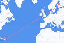 Flyreiser fra Santo Domingo, den dominikanske republikk til Tammerfors, Finland