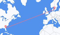 Flyreiser fra Jacksonville, USA til Angelholm, Sverige