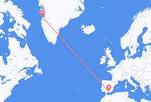 Flyreiser fra Aasiaat, Grønland til Granada, Spania