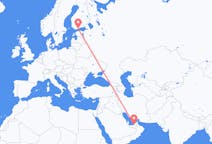 Flyreiser fra Abu Dhabi, til Helsingfors