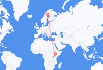 Flyreiser fra Nairobi, Kenya til Umeå, Sverige