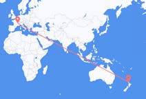 出发地 新西兰出发地 旺加雷目的地 法国里昂的航班