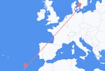 Vols de Copenhague, Danemark pour Baleira, portugal
