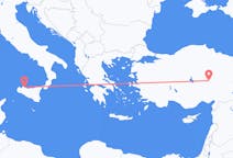 出发地 意大利出发地 巴勒莫目的地 土耳其開塞利的航班