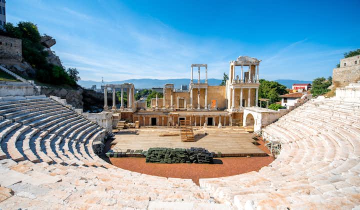 Photo of roman theatre of Philippopolis in Plovdiv, Bulgaria.