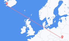 Fly fra byen Ivano-Frankivsk til byen Reykjavik