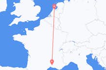 Vluchten van Nîmes, Frankrijk naar Amsterdam, Nederland