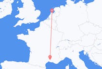 Flyg från Nimes, Frankrike till Amsterdam, Nederländerna