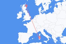 Flyg från Aberdeen, Skottland till Cagliari, Italien