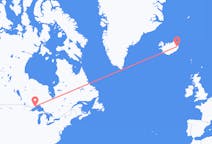 出发地 加拿大桑德贝目的地 冰岛埃伊尔斯塔济的航班