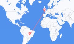 Flights from Rio Verde, Goiás, Brazil to Brest, France