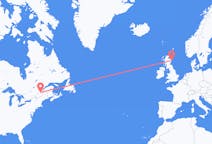 Flyreiser fra Québec, Canada til Aberdeen, Skottland