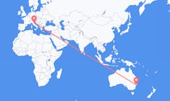 Flyreiser fra City of Newcastle, Australia til Rimini, Italia