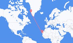 Flights from Nouadhibou, Mauritania to Maniitsoq, Greenland
