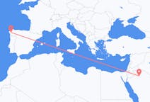 Loty z Al Jawf Region, Arabia Saudyjska do Santiago de Compostela, Hiszpania