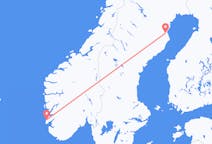 Loty z Skelleftea, Szwecja do Haugesund, Norwegia