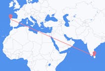 Vluchten van Sigiriya naar Santiago de Compostela