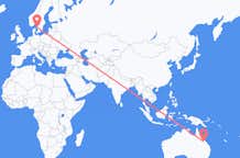 Flyreiser fra Moranbah, Australia, til Göteborg, Australia