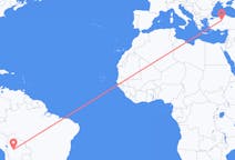Flyrejser fra Cochabamba, Bolivia til Ankara, Tyrkiet