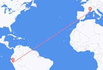 Flyreiser fra Cajamarca, Peru til Marseille, Frankrike