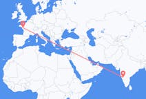 Flights from Hubli, India to Nantes, France