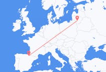 Vluchten van Pamplona, Spanje naar Kaunas, Litouwen