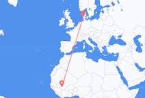 出发地 马里出发地 巴馬科目的地 丹麦埃斯比约的航班