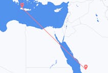 Vluchten van Ta als, Saoedi-Arabië naar Chania, Griekenland