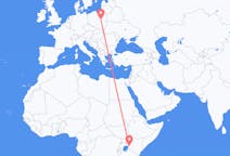 Flyg från Kisumu, Kenya till Warszawa, Polen