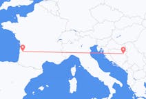 Flyrejser fra Tuzla, Bosnien-Hercegovina til Bordeaux, Frankrig