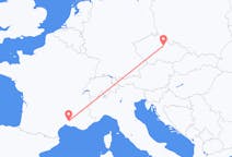 Fly fra Nîmes til Pardubice