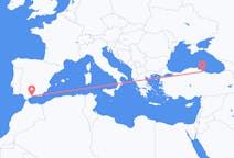 Flüge von Samsu, die Türkei nach Malaga, Spanien