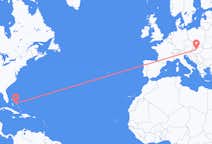 Flyreiser fra Rock Sound, Bahamas til Budapest, Ungarn