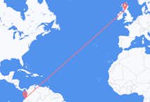 Flyreiser fra Tumaco, Colombia til Glasgow, Skottland