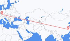 Flyrejser fra Huangshan, Kina til Karlsruhe, Tyskland