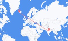 Flyreiser fra Nagpur, India til Reykjavik, Island
