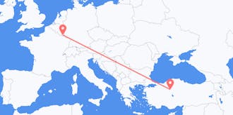 Flyreiser fra Tyrkia til Luxemburg