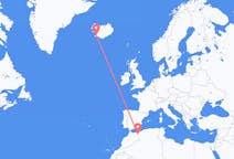 出发地 摩洛哥从乌季达出发目的地 冰岛雷克雅未克的航班