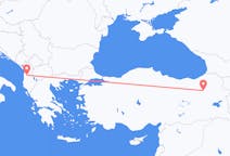 Vluchten van Tirana naar Erzurum