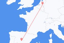 Vluchten van Madrid, Spanje naar Eindhoven, Nederland