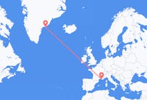 Flyreiser fra Kulusuk, Grønland til Marseille, Frankrike