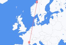 Flyreiser fra Montpellier, Frankrike til Trondheim, Norge