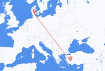 出发地 丹麦出发地 森纳堡目的地 土耳其代尼茲利的航班