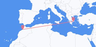 出发地 摩洛哥目的地 希腊航班