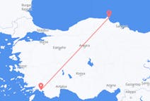 Vols depuis la ville de Dalaman vers la ville de Sinop
