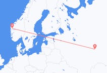 Flights from Kazan, Russia to Førde, Norway